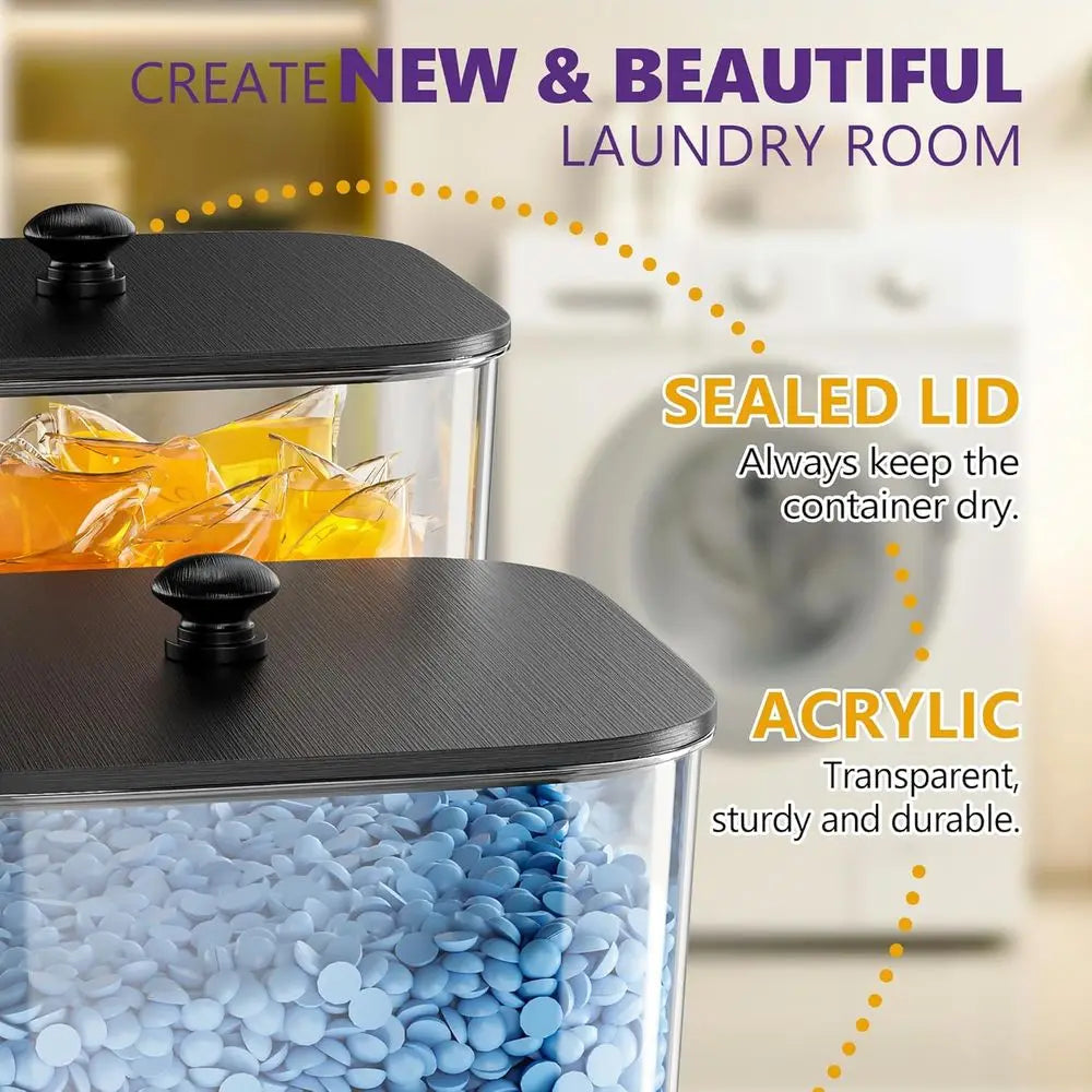 Clear Multi Compartment Storage Organizer Stackable Kitchen &amp; Home Storage Container Set