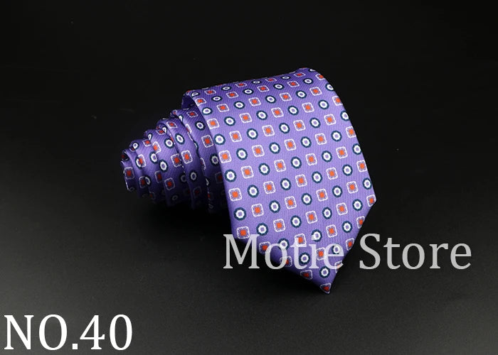 51 Styles Men's Silk Ties Jacquard Striped Plaid Floral Necktie Accessories Daily Wear Shirt Suit Cravat Wedding Party Gift