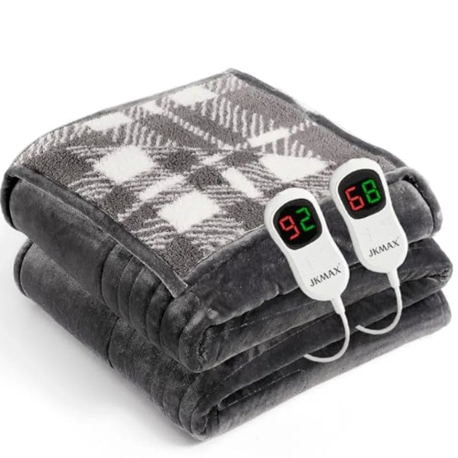 Luxury Electric Heated Blanket. Ultra Soft Warming Throw with Adjustable Heat Settings