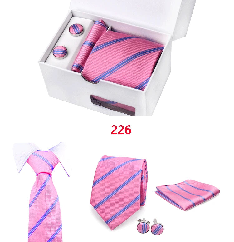 Men’s Paisley Tie & Pocket Square Set. Wedding, Business & Formal Wear
