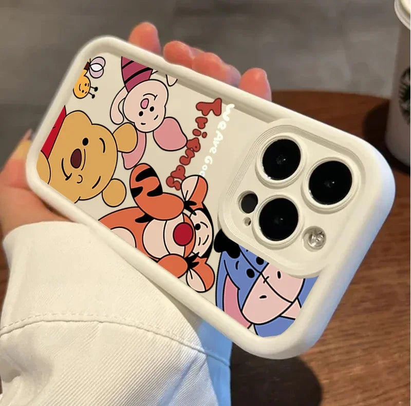Cute Cartoon Bear Protective Phone Case for iPhone