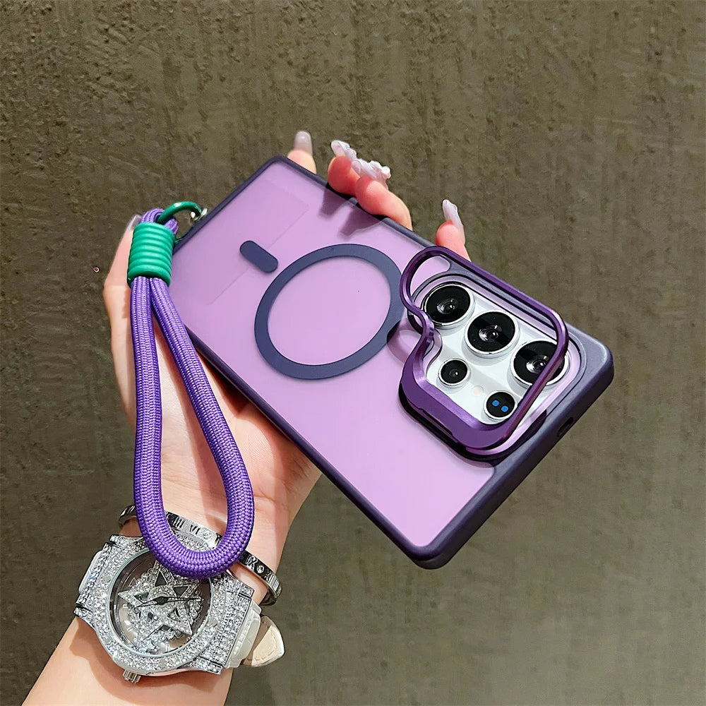 Magnetic Crossbody Samsung Phone Case With Wrist Strap