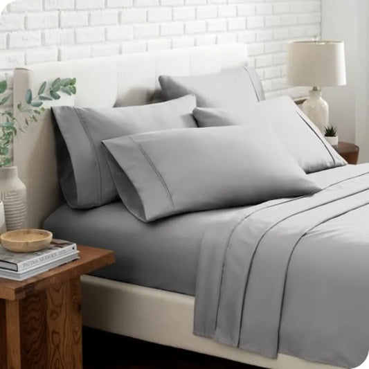 Luxury Twin XL Sheet Set for Hotel Use 4Piece Extra Soft Bedding with Deep Pockets and Easy Fit Design Cooling and Breathable F