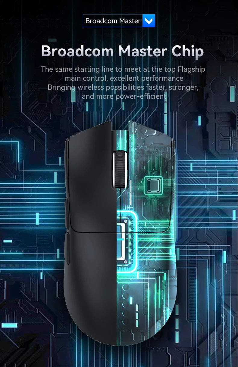 ATTACK SHARK X11 Lightweight Wireless Gaming Mouse with RGB Backlight, Rechargeable Bluetooth & 2.4GHz Mouse for PC, Mac & Laptop
