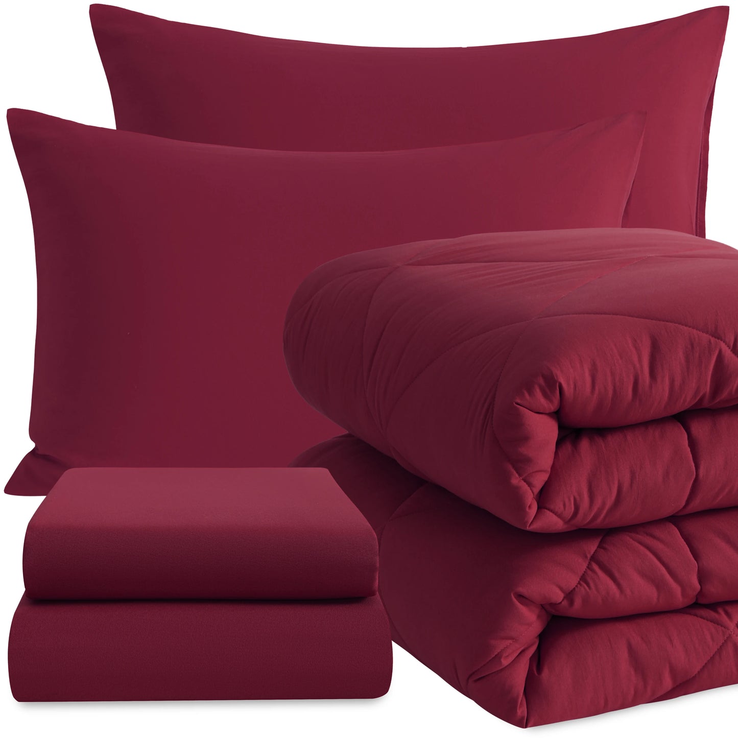 Ntbay 5 Piece Bedding Comforter Set,Breathable Bed in a Bag, Includes Comforter, Fitted Sheet, Top Sheet and Pillowcases