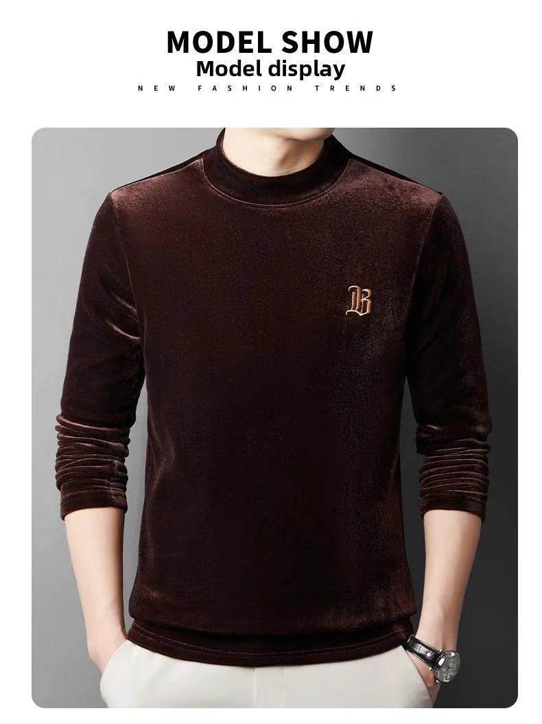 Pierre Cardin Men’s Luxury Fleece Sweatshirt | Premium Crew Neck Pullover | Soft Warm Casual Winter Sweater