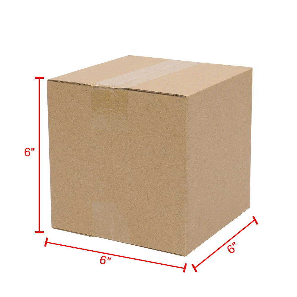 100-Pack Corrugated Paper Gift Boxes 6x6x6 in (15.2 x 15.2 x 15.2 cm) – Brown Shipping & Mailing Boxes for Gifts, Packaging, Moving & Small Business