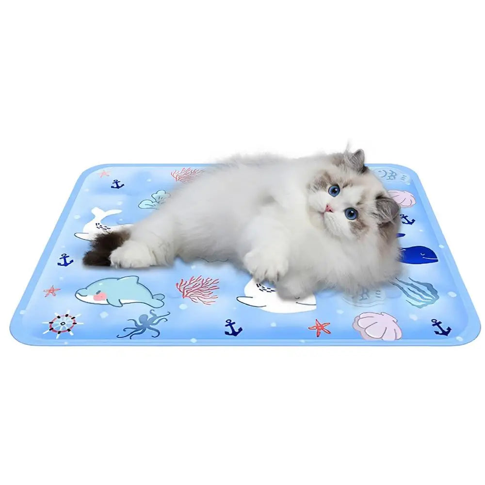 Dog Cooling Blanket Chill Puppy Pad 16x20 Inch Self-Cooling Dog Sleep Mat Washable Portable For Indoor Outdoor For Small Medium