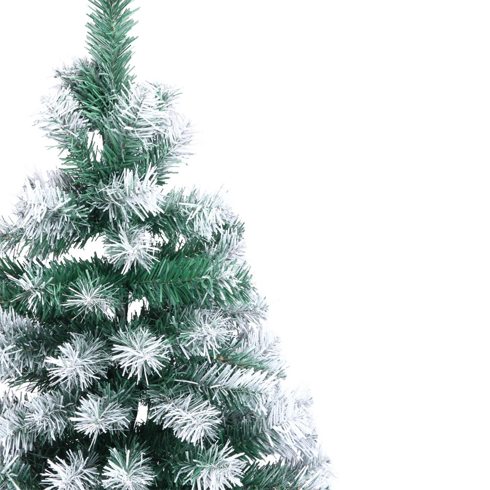 7FT Snow-Flocked Artificial Christmas Tree .870 Branches with Realistic Winter Holiday Design