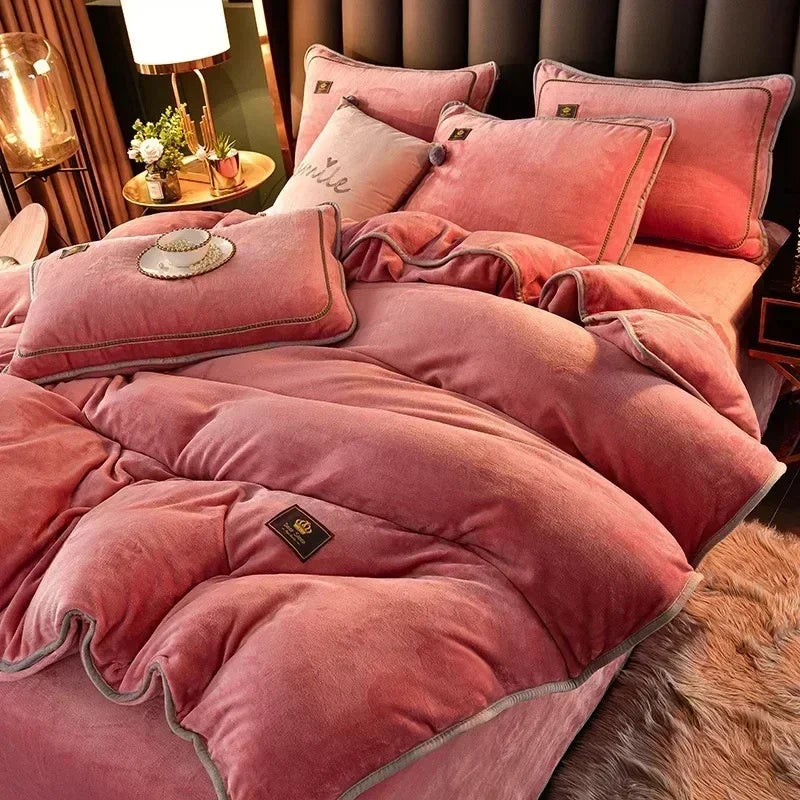 Luxury Milk Velvet Warm Duvet Cover Set