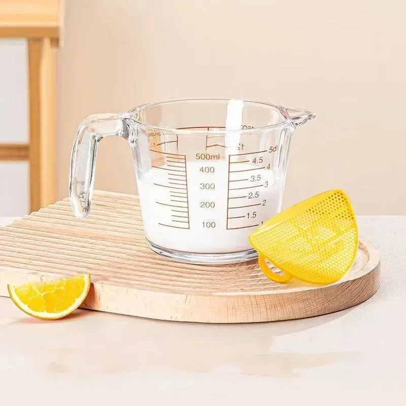 1000ML/500ML Measuring Cups High Temperature Resistant Baking Glass Measuring Cup with Scale Home Kitchen Baking Tools