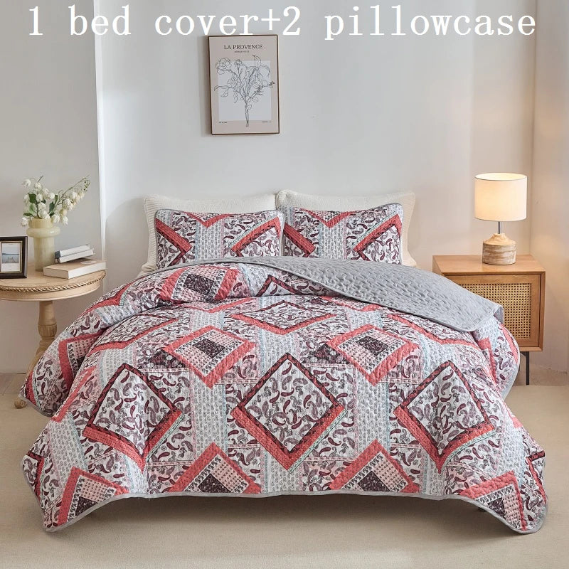 Colorful Quilted Bedspread | All-Season Coverlet Set