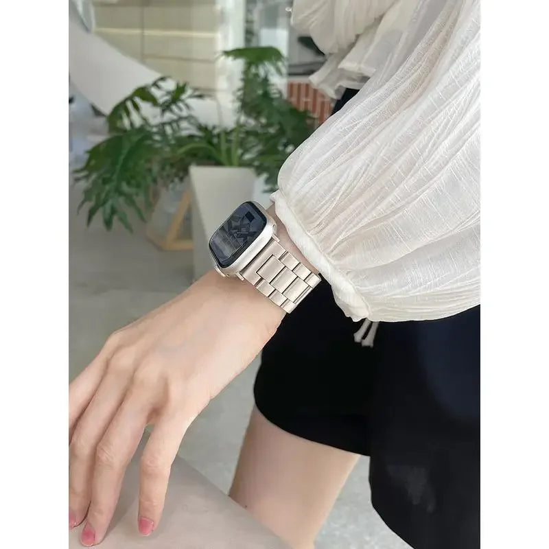 Premium Stainless Steel Apple Watch Band .Luxury Metal Replacement Strap