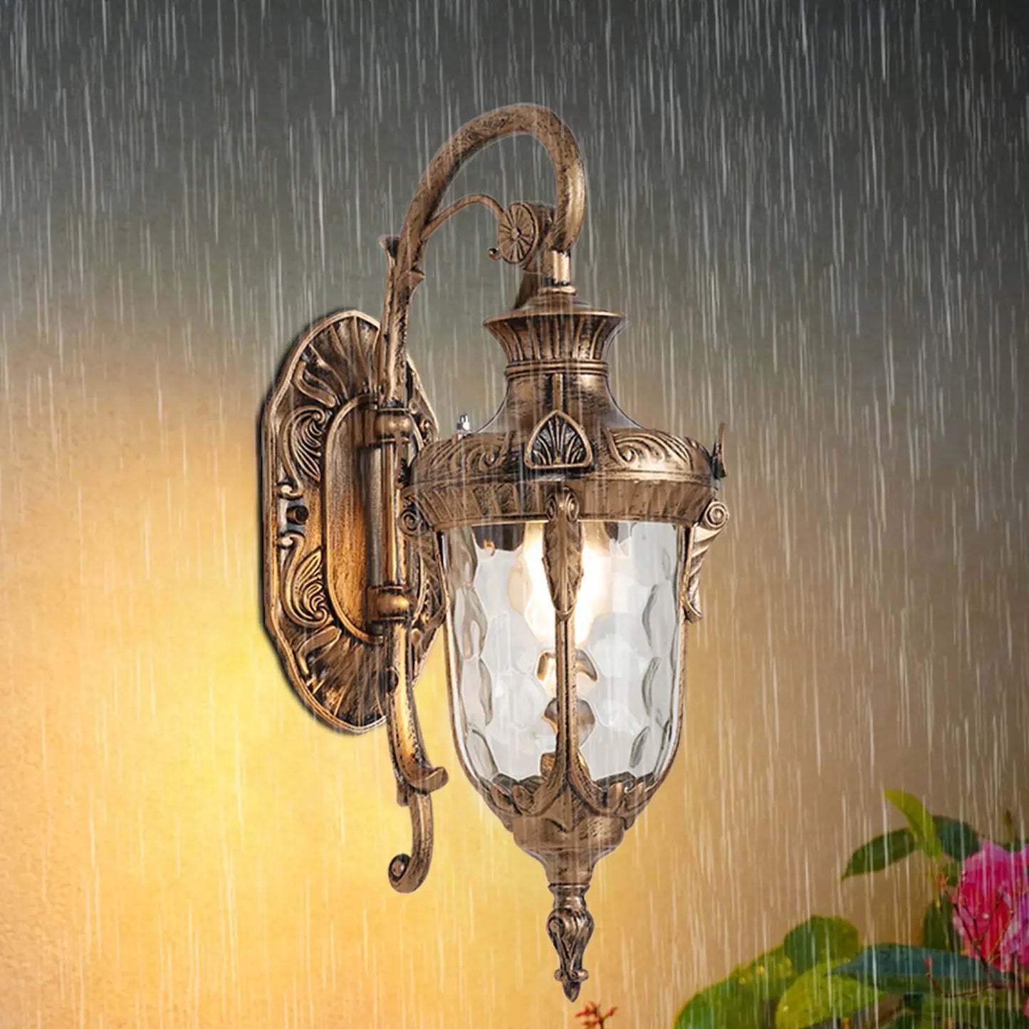Decorative Outdoor Wall Sconces - Waterproof Porch & Exterior Lantern Lights for Garden Use