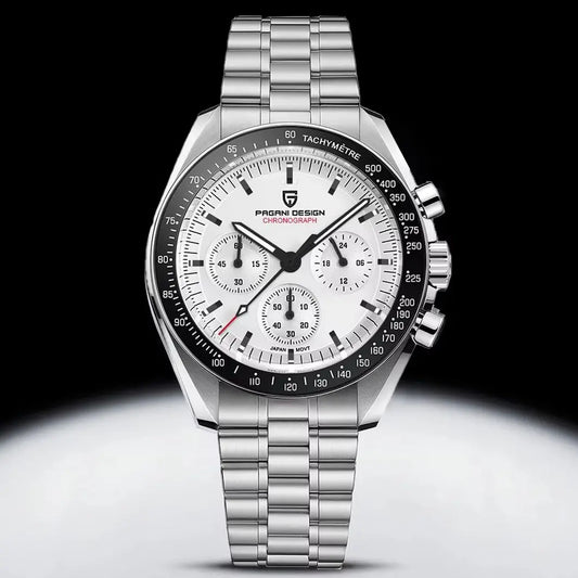 Men’s PAGANI DESIGN Watch – Stainless Steel Bracelet & Classic Round Dial
