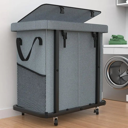 190L Extra Large Rolling Laundry Hamper with Wheels and Removable Laundry Bag