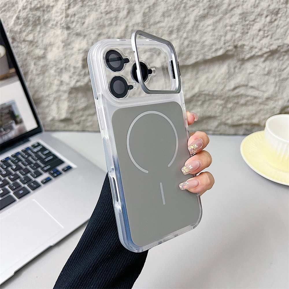 Matte Magnetic Shockproof Phone Case with Protective Bumper