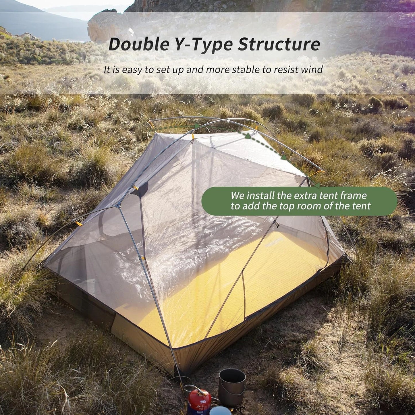 Naturehike Mongar 2-Person Ultralight Waterproof Backpacking Tent