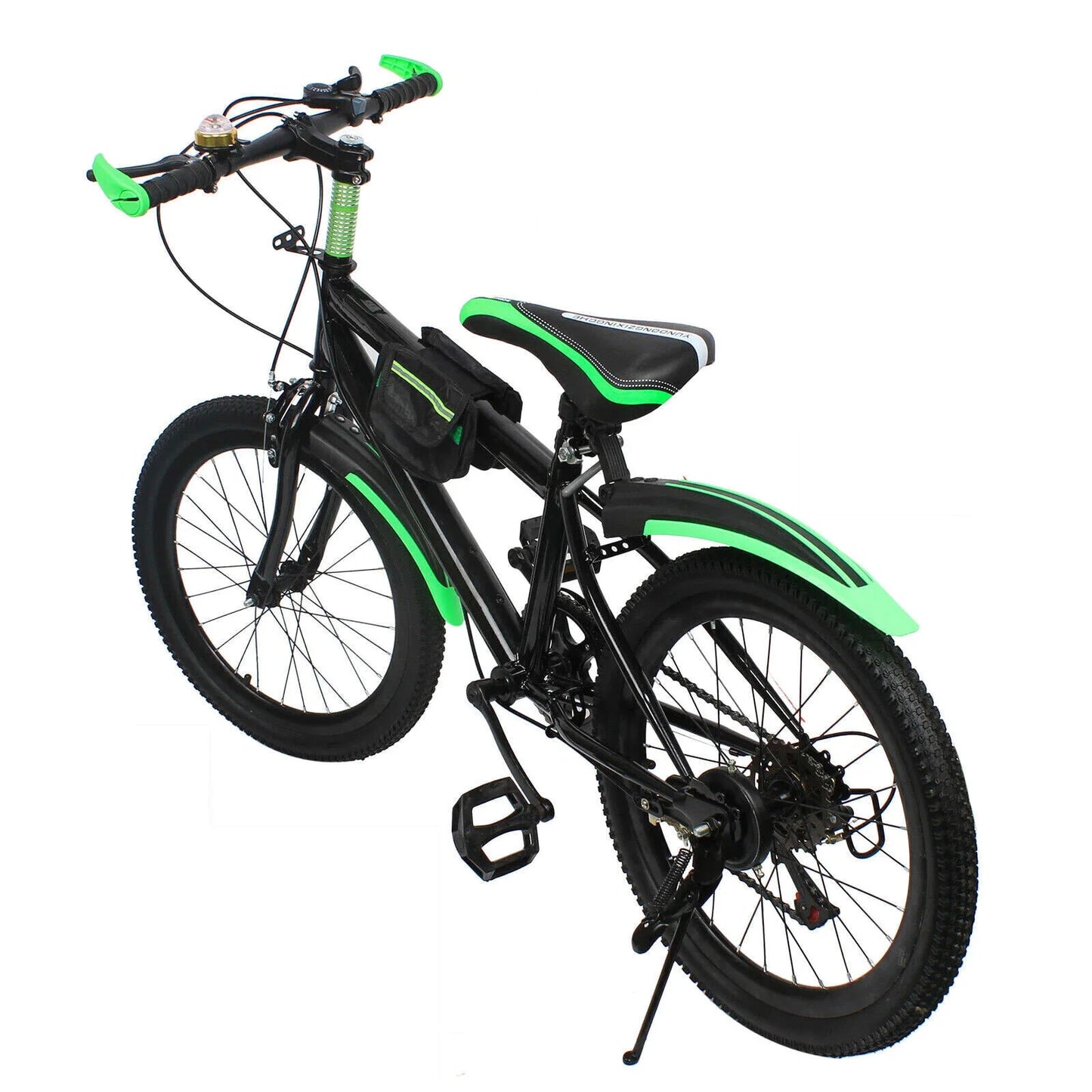 20-Inch 7-Speed Mountain Bike . Kids Bicycle with Adjustable Seat, Front Suspension & Dual Disc Brakes