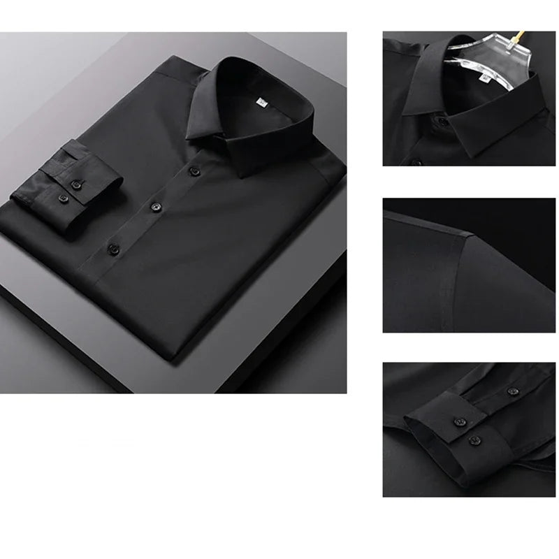 Men’s Casual Wrinkle Resistant Long Sleeve Dress Shirt. Modern Slim Fit
