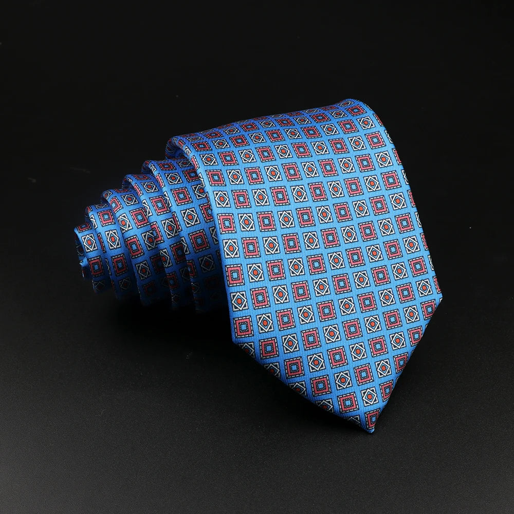 51 Styles Men's Silk Ties Jacquard Striped Plaid Floral Necktie Accessories Daily Wear Shirt Suit Cravat Wedding Party Gift