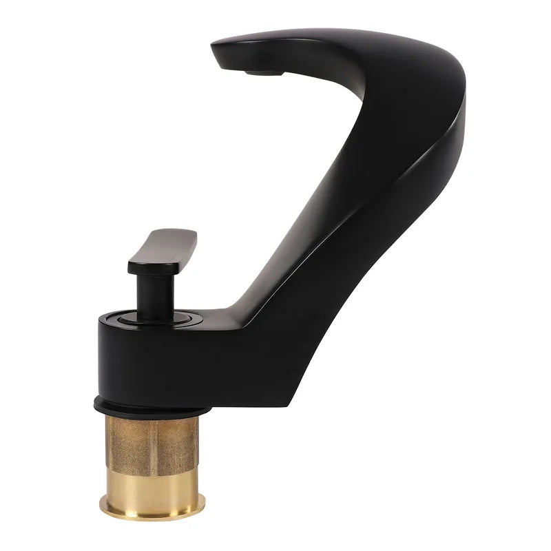 Modern Arc-Shaped Faucet Sink Faucet Bathroom Kitchen Faucet  Single Handle Black