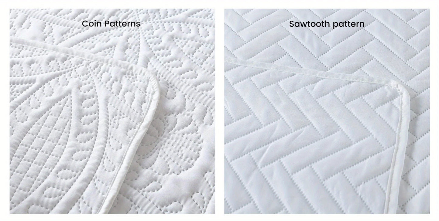 Lightweight Solid Color 2/3-Piece Quilted Bedding Set