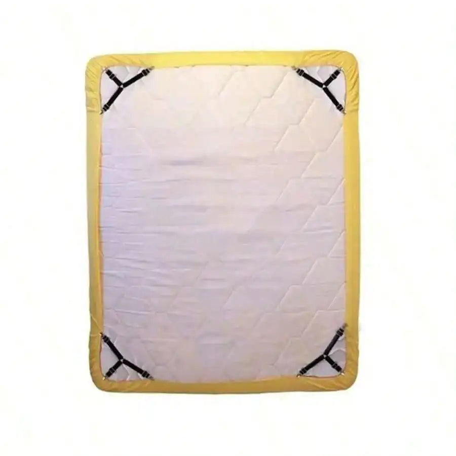 4-Piece Adjustable Bed Sheet Fastener Set .Triangle Mattress Sheet Clips