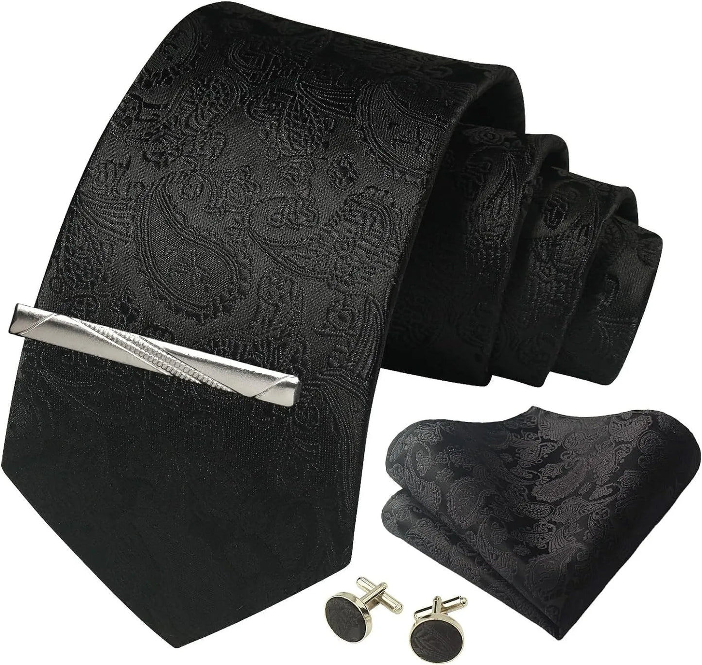 Men’s Luxury Paisley Silk Necktie.Elegant BusinessWedding & Formal Dress Tie for Men