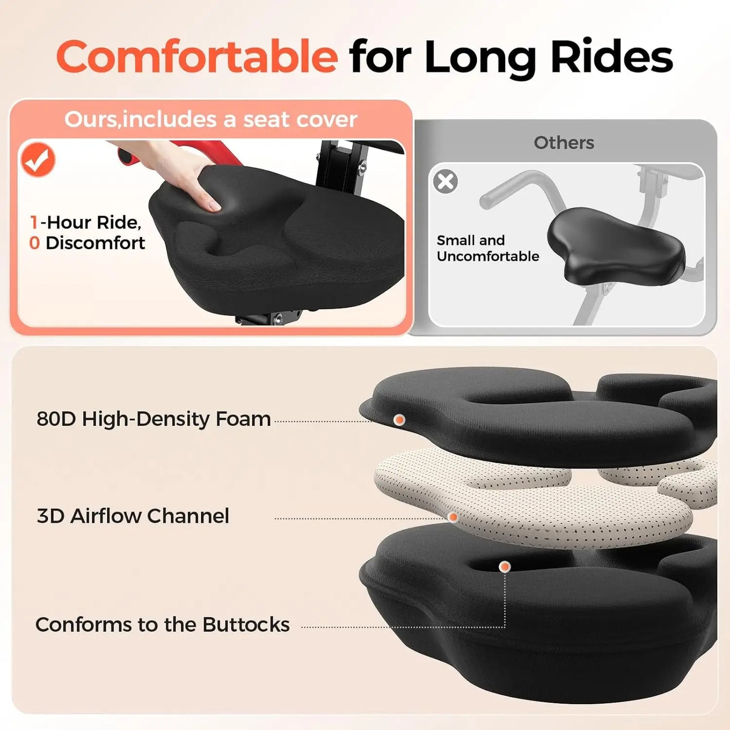 5-in-1 Foldable Exercise Bike with Adjustable Resistance for Home Cardio Workouts