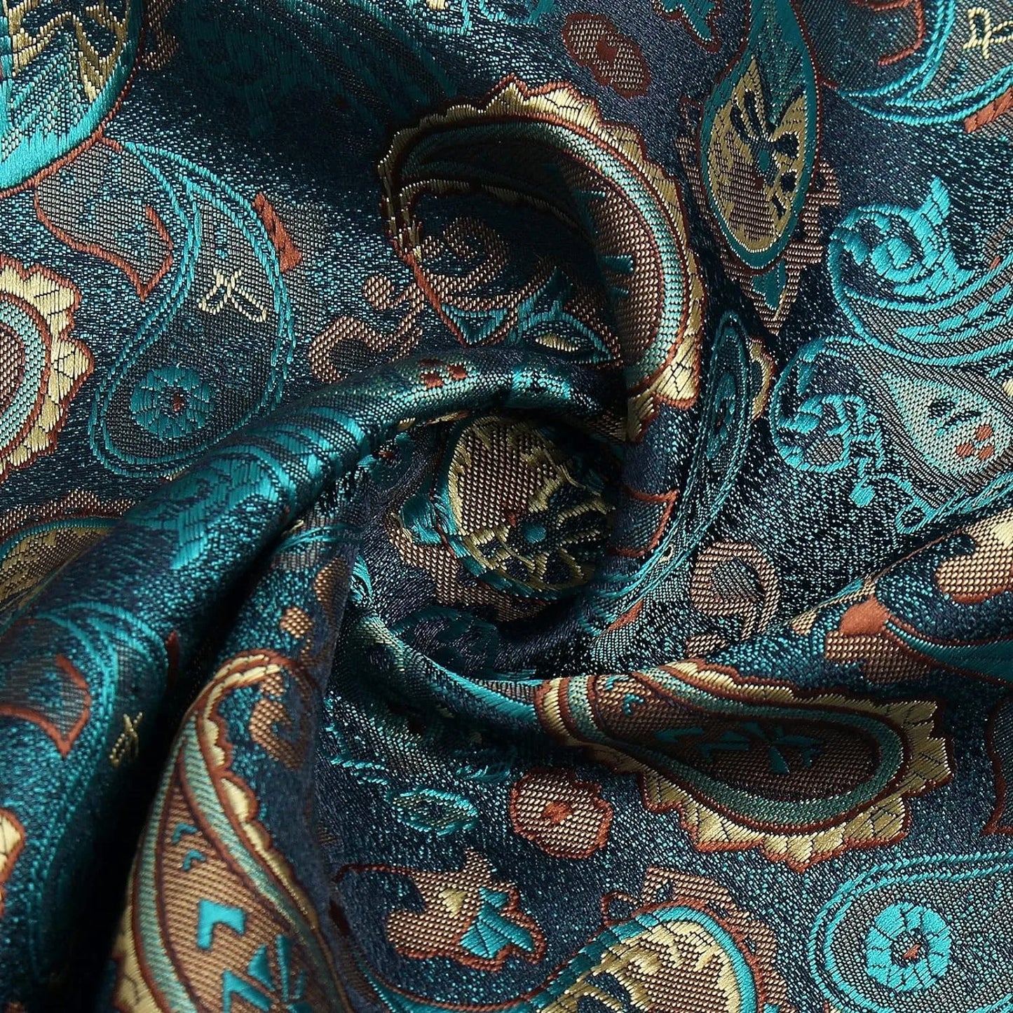 Luxury 100% Silk Paisley Floral Men’s Necktie Set | Business Tie with Matching Pocket Square & Formal Accessories