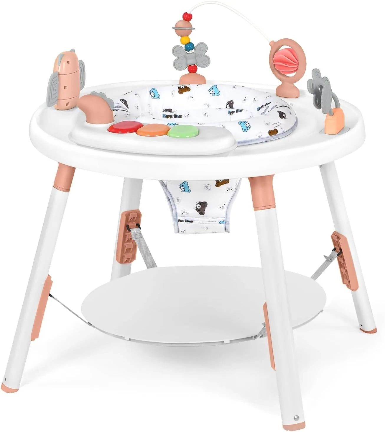 Interactive 3-in-1 Baby Activity Center, Jumper & Learning Table with 360° Rotating Seat