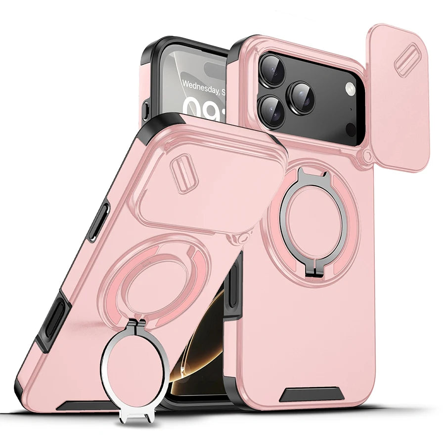 Heavy Duty Magnetic Shockproof Phone Case with Ring Stand