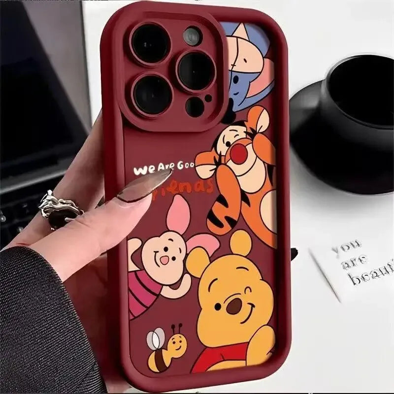 Cute Cartoon Bear Protective Phone Case for iPhone