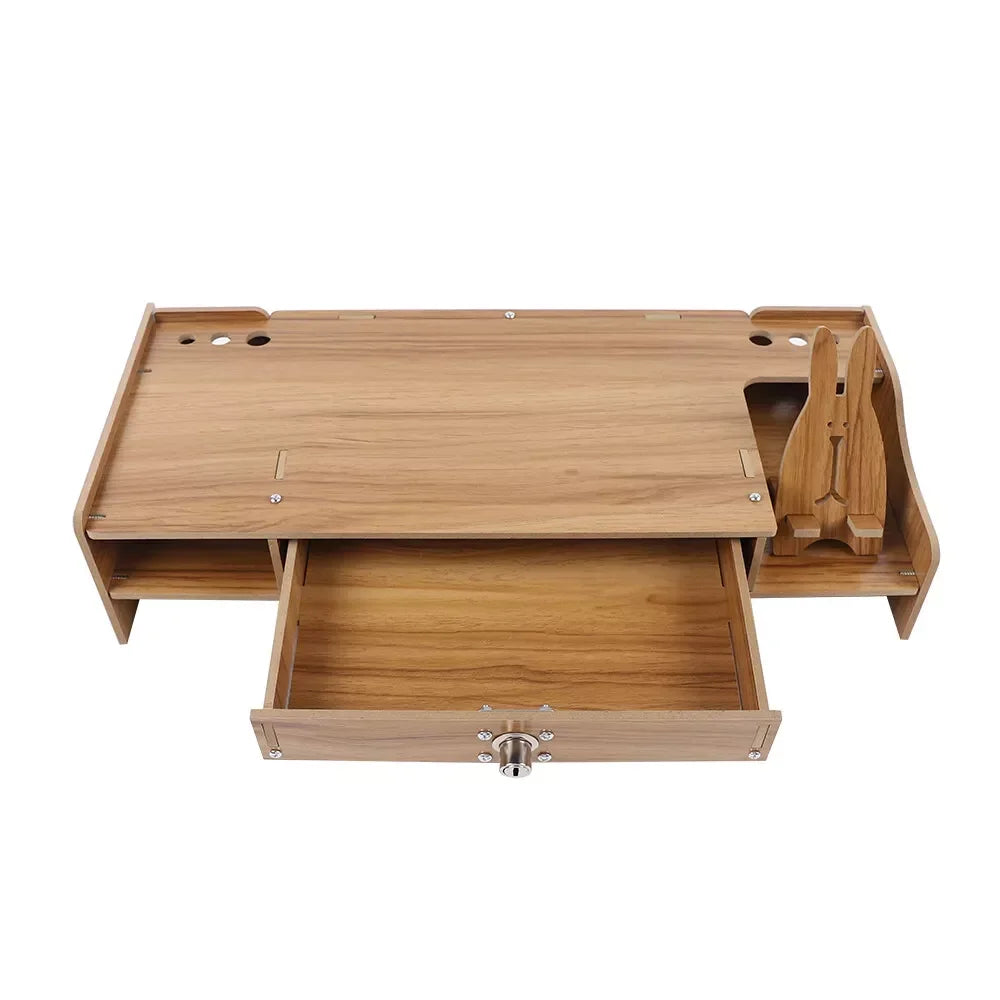Wooden Monitor Riser Stand with Storage Drawer, Computer Monitor & Laptop Stand, Desktop Organizer for Home Office