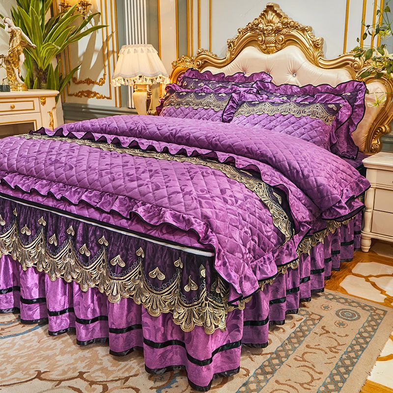 Luxury Emerald Green Quilted Bedspread Set