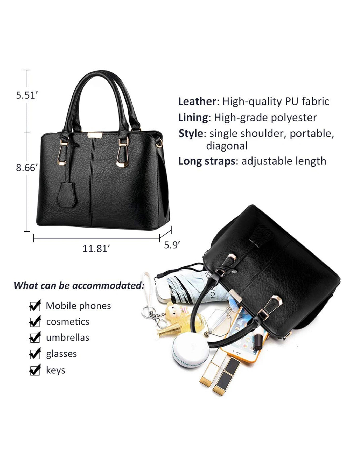 Classic Fashion Shoulder Tote Bag for Everyday Use