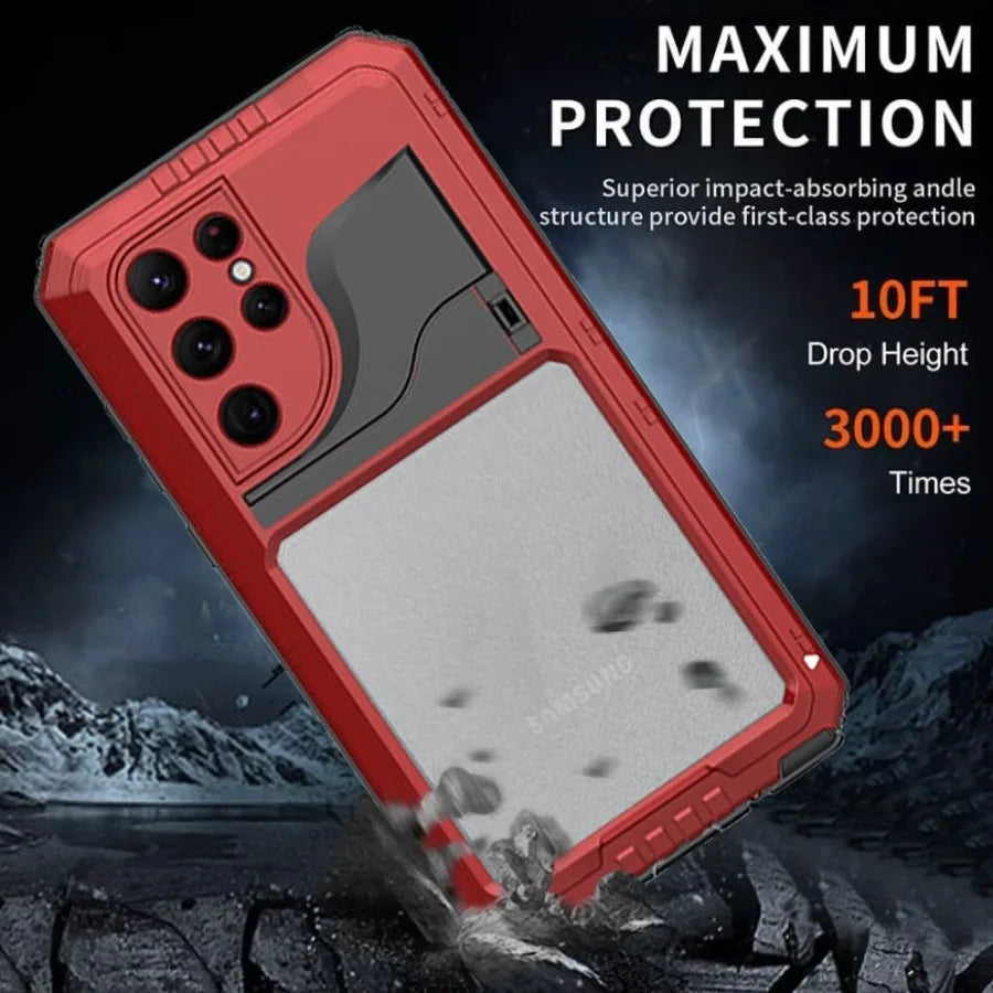 IP68 Waterproof Heavy Duty Metal Phone Case for Samsung Galaxy S24 S23 S22 Ultra Plus