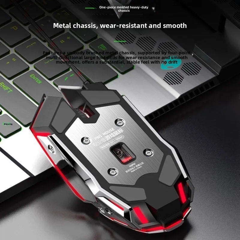 RGB Dual Mode Wireless Gaming Mouse. Rechargeable Ergonomic LED Mouse for PC & Laptop