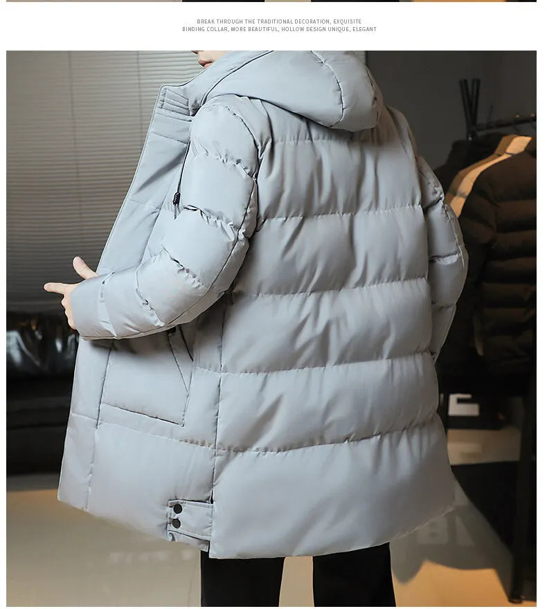 -30 Degrees Winter Hot Thicken Men's Down Jackets New Warm Parka Men Women Casual White Duck Down Coat Winter Snow Overcoat