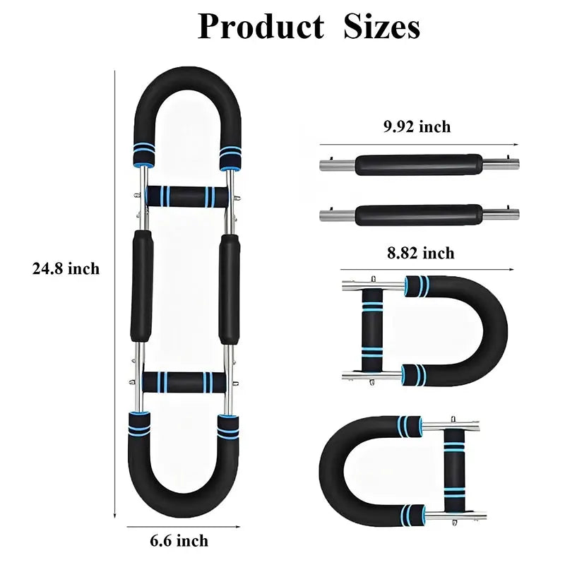 Adjustable Resistance Power Twister Bar. Upper Body Strength Training Equipment