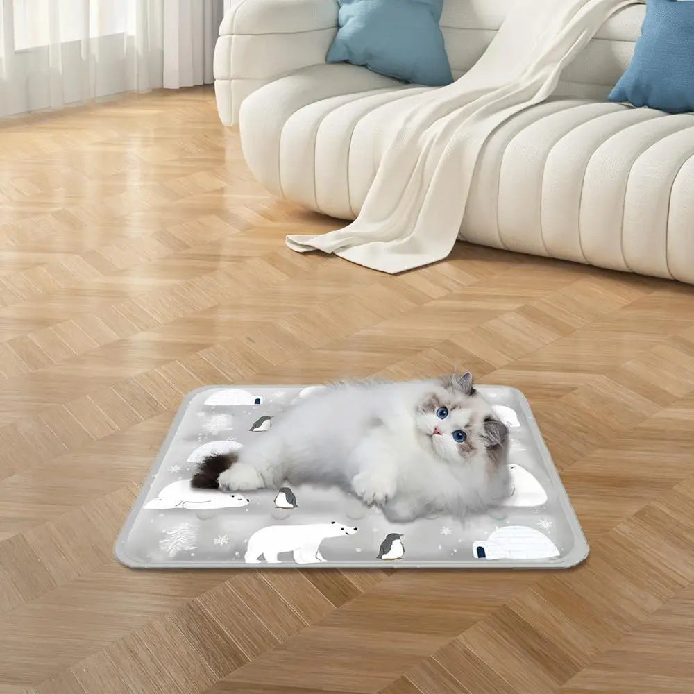 Dog Cooling Blanket Chill Puppy Pad 16x20 Inch Self-Cooling Dog Sleep Mat Washable Portable For Indoor Outdoor For Small Medium