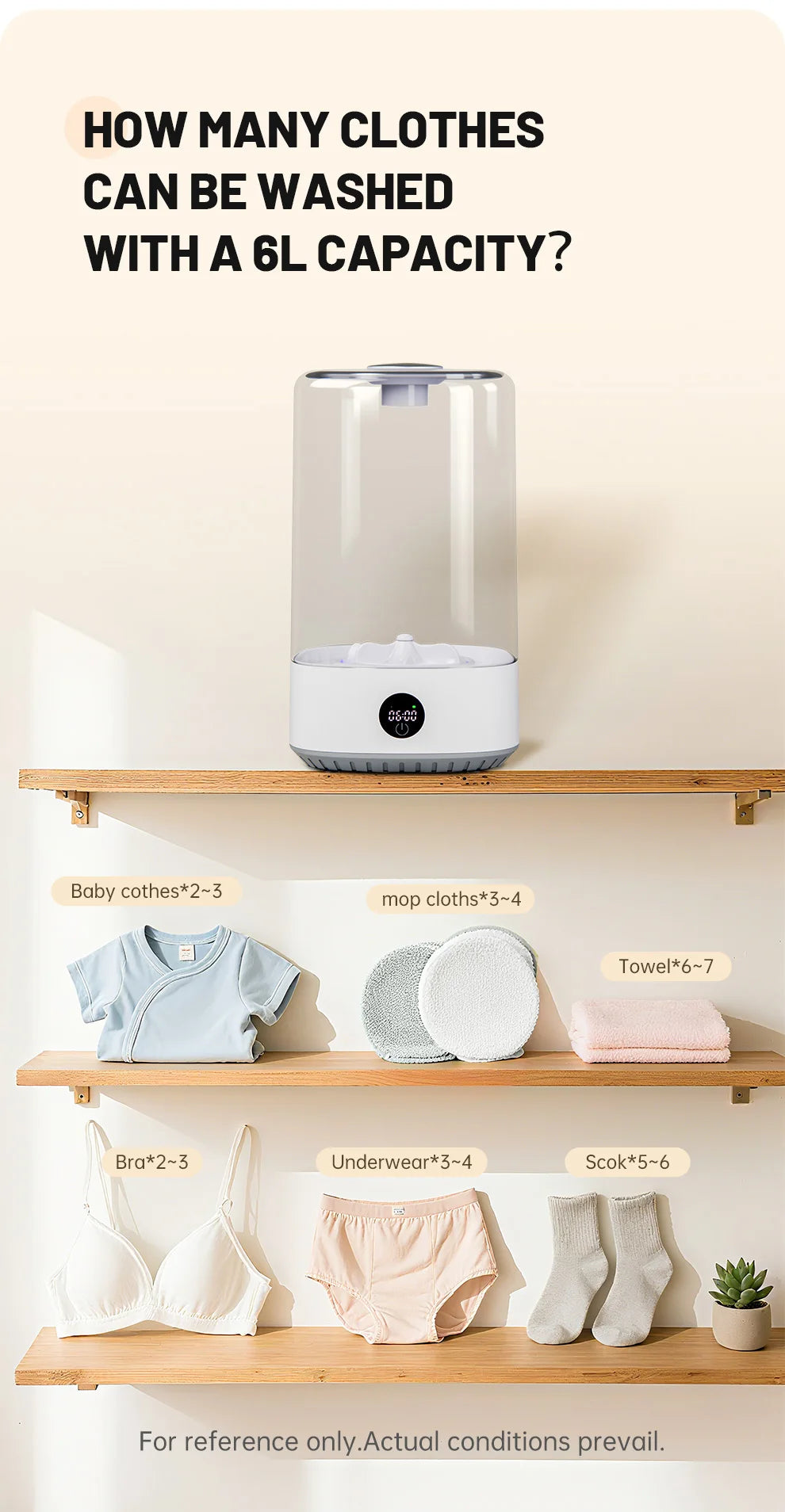 Travel Mini Washer - Cordless Rechargeable Underwear & Socks Washing Machine, Upgraded 6L Portable, Quiet Operation, Perfect For Camping, Dorm, RV & On-the-Go Use
