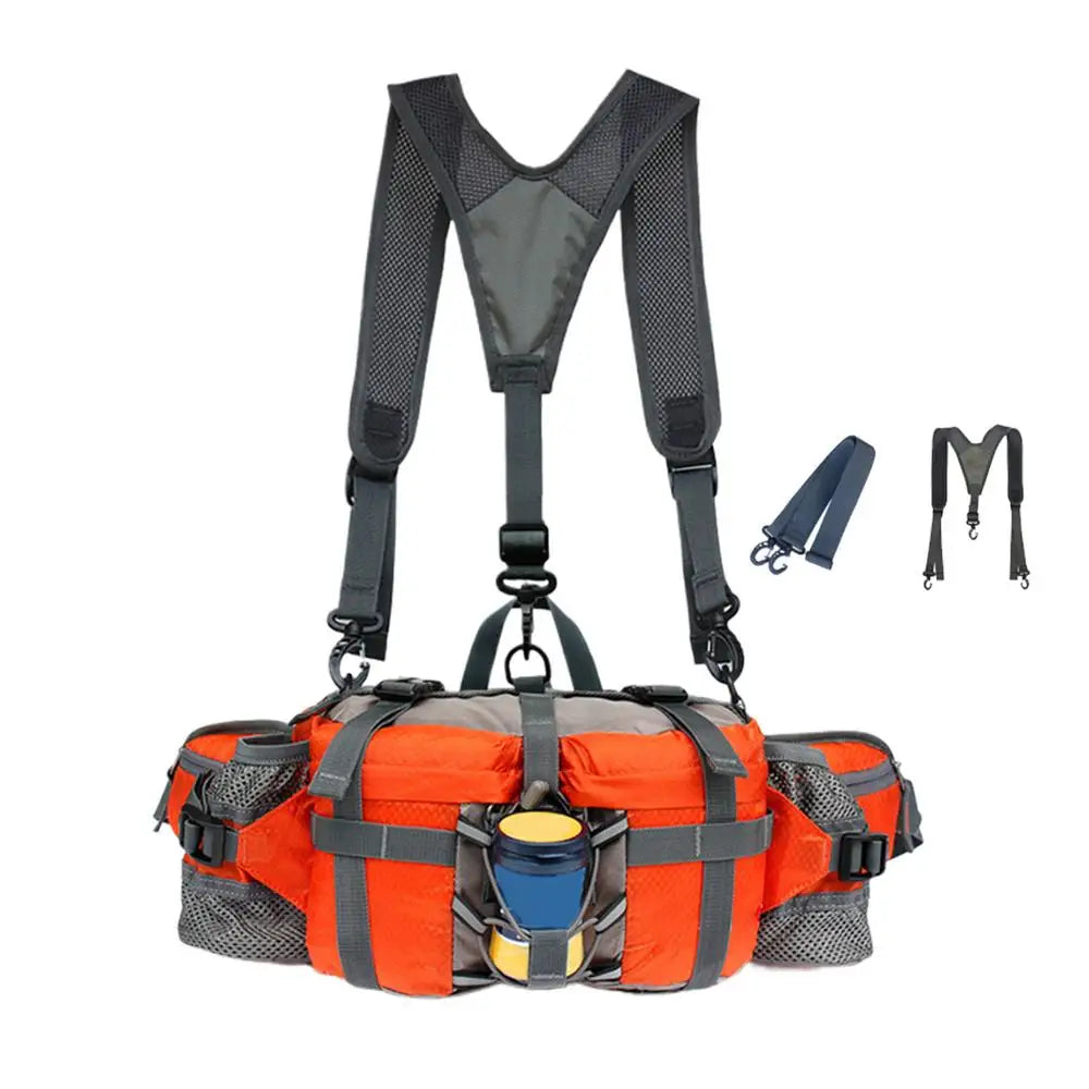 Hiking Hydration Waist Pack with Dual Water Bottle Holders