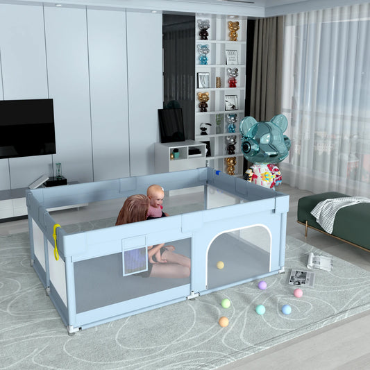 Baby Playpen For Kids Breathable Mesh Indoor Outdoor 70x47