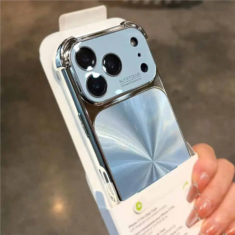 Luxury Plating CD Texture Laser Aesthetic Phone Case For iPhone Samsung