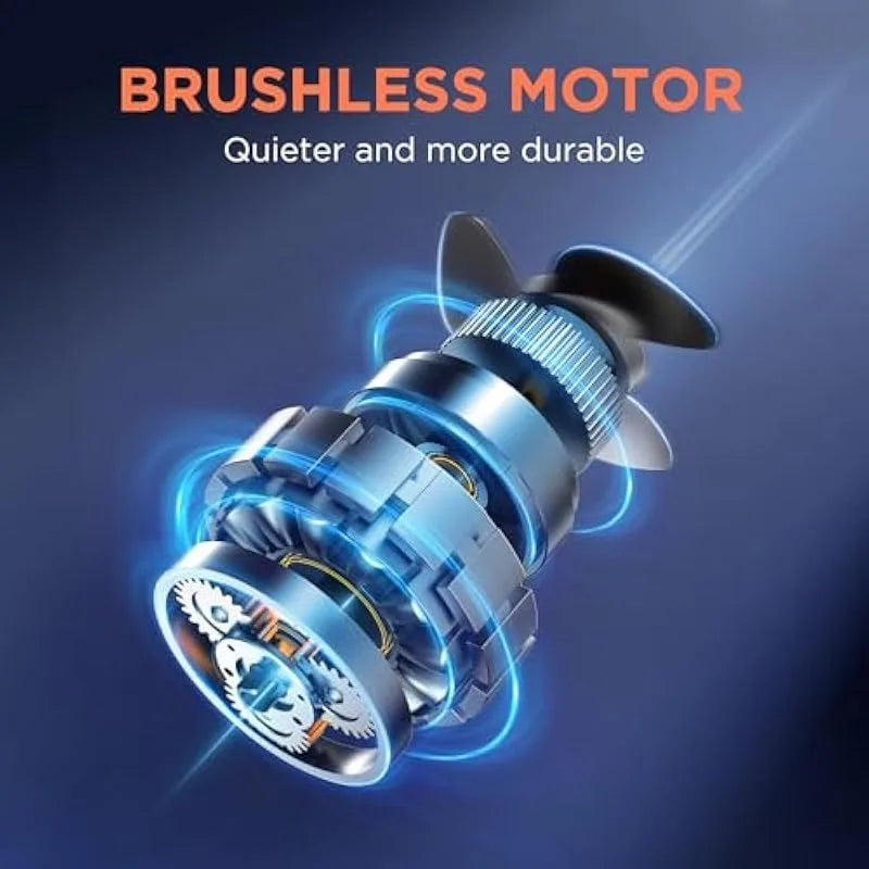 Premium Cordless Handheld Car Vacuum Cleaner | Rechargeable Brushless Motor Vacuum with Dual Batteries & Multi-Surface Cleaning Attachments