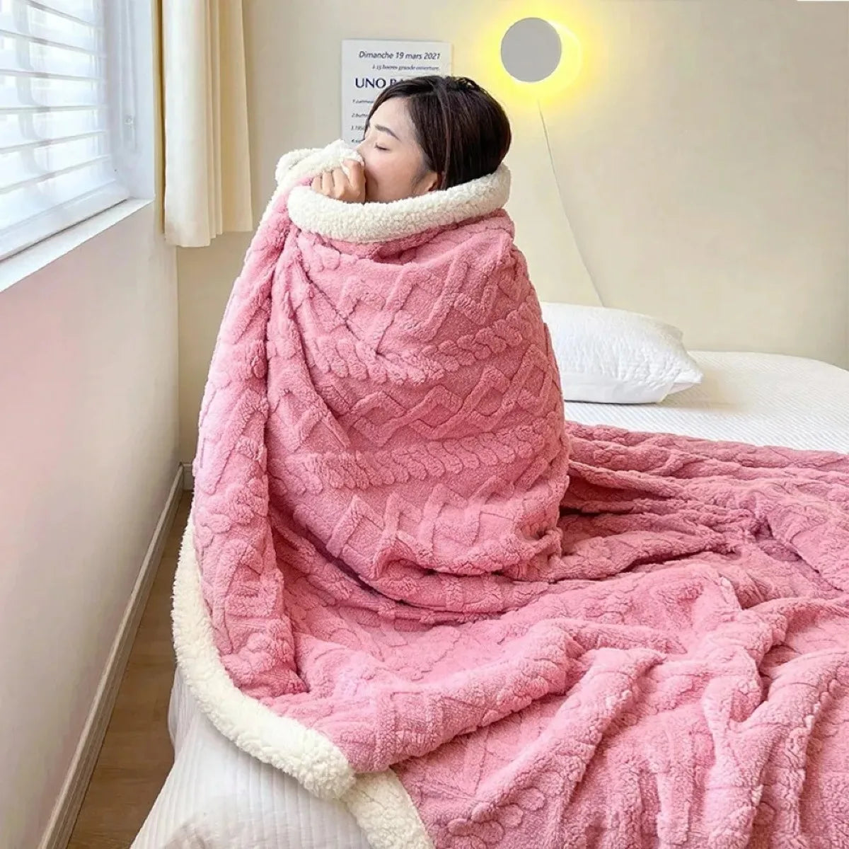 Cozy Hooded Wearable Fleece Blanket for Lounging & Outdoor Comfort