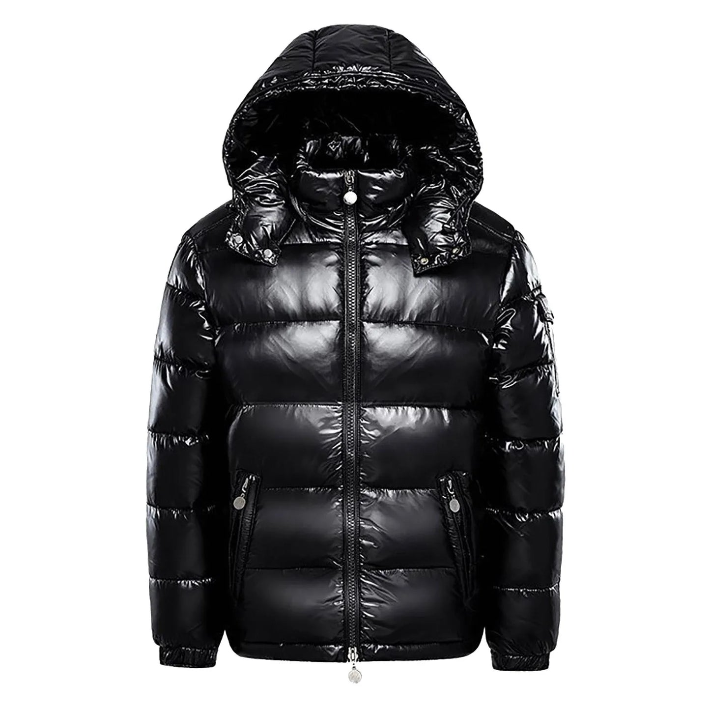 Men’s Glossy Hooded Puffer Jacket