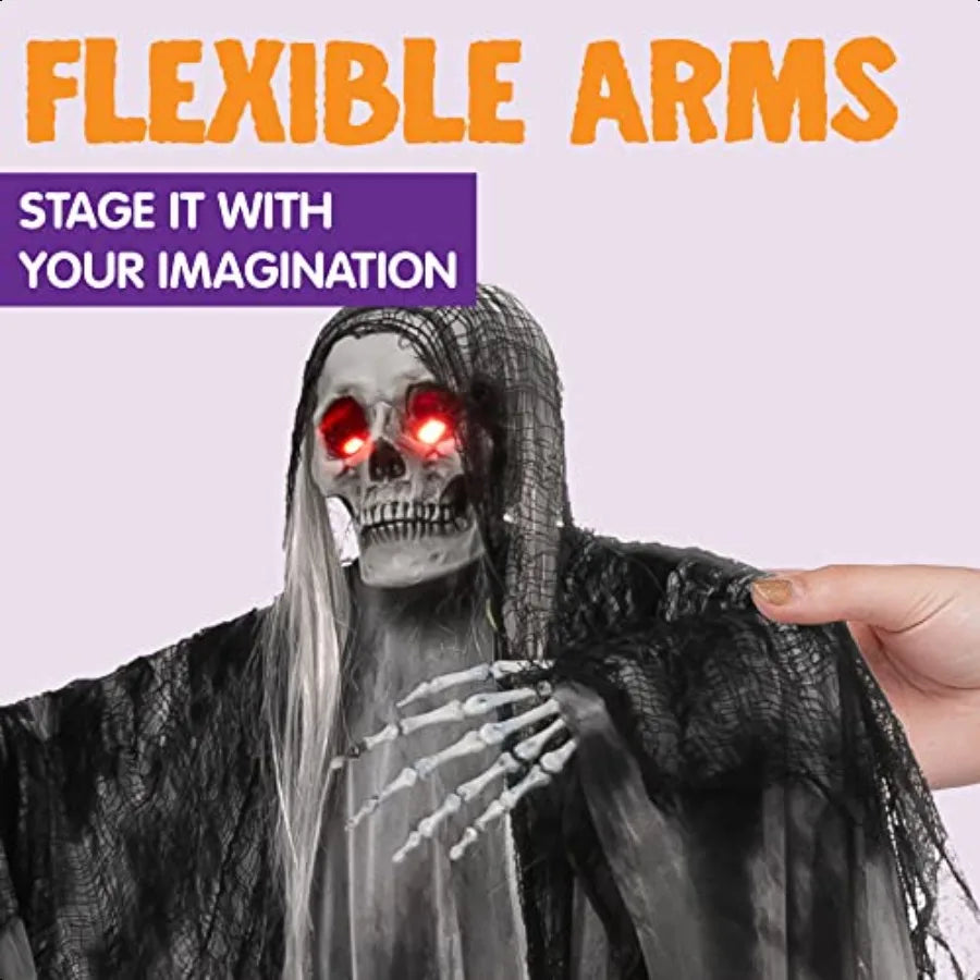 Halloween Animated Hanging Grim Reaper Outdoor Decorations
